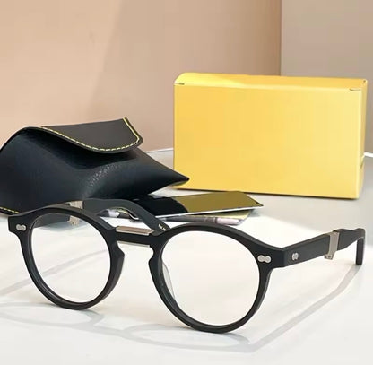 FOLD Round Acetate Foldable Sunglasses for Men and Women High Quality UV400 Outdoor Optical Prescription Classical Eyeglasses
