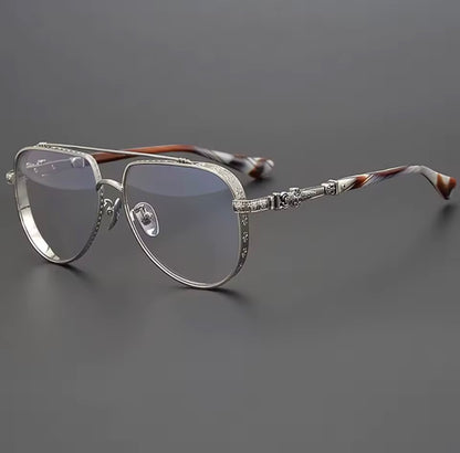 New Male and Female Pilot Glasses Frame Outdoor Leisure Brand Design High Quality Fashion Luxury Optical Prescription Eyeglass