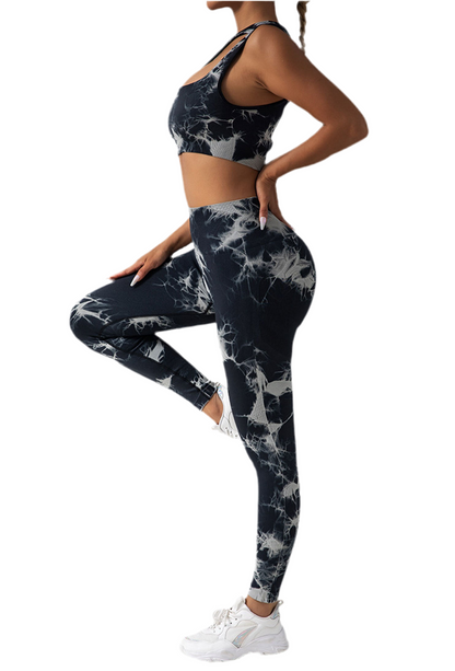 Women's Seamless High-Waisted Tie-Dye Leggings