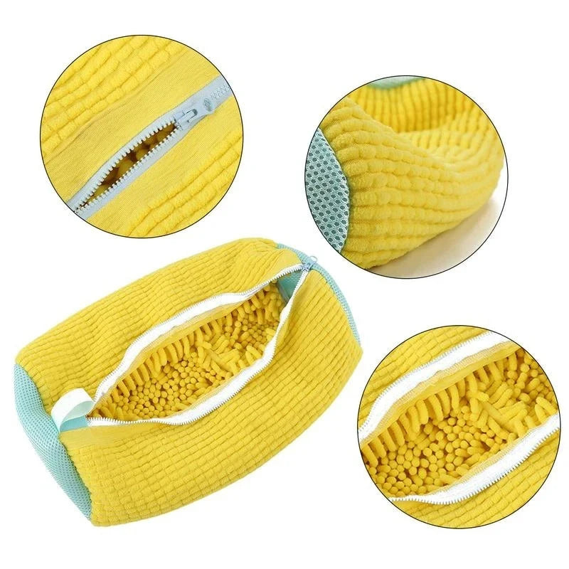 Premium Cotton Mesh Washing Bags for Shoes and Delicates - 1 or 2 Pack for Effortless Cleaning and Storage