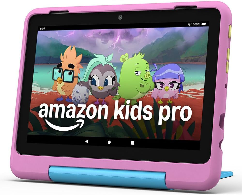 Fire HD 8 Kids Pro Tablet (Newest Gen), Ages 6–12 | 3 GB Memory, Includes Ads-Free Books, Games and Videos That Children Love, 8" HD Screen, Parental Controls, 13-Hr Battery, 32 GB