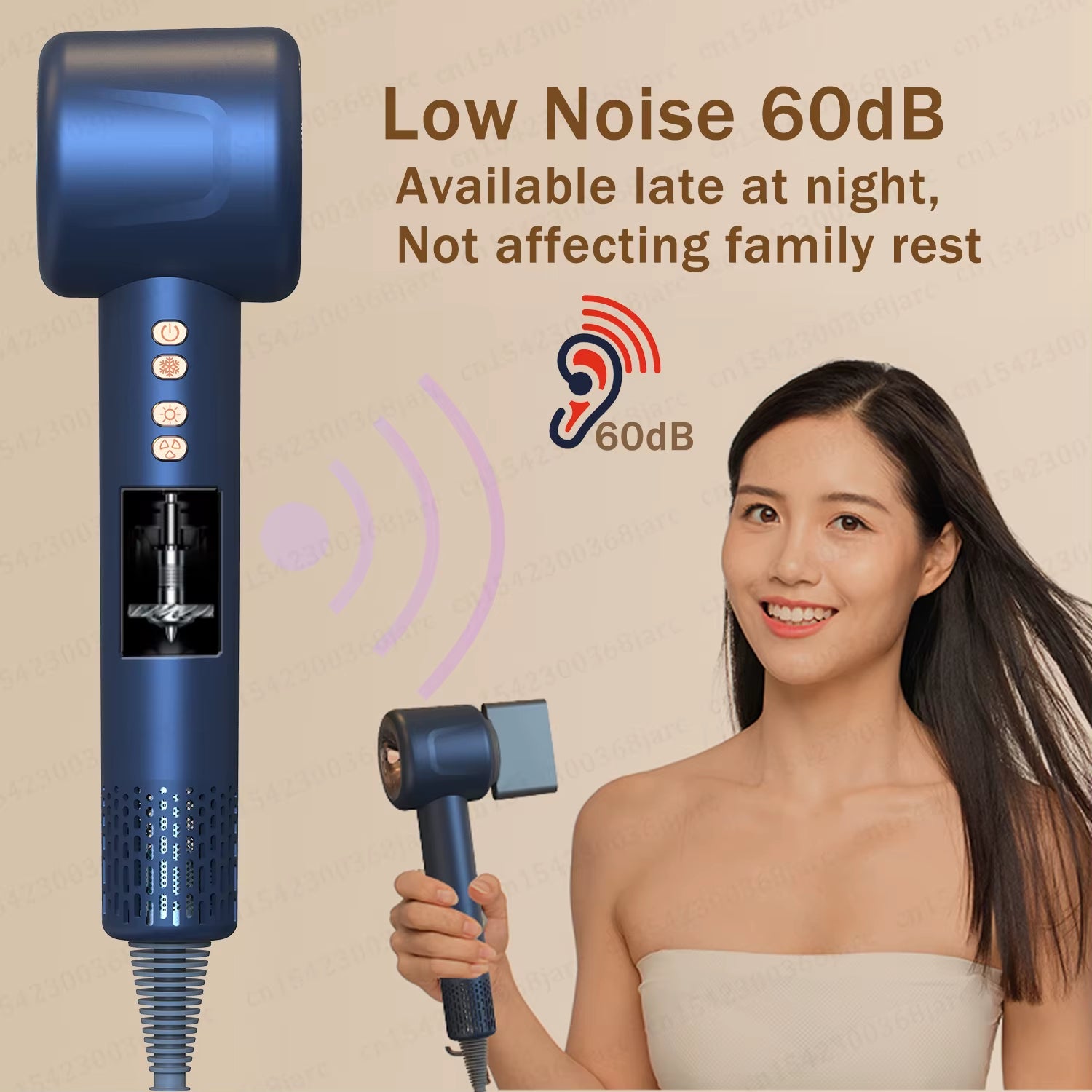 Super Hair Dryer 220V Leafless Hair Dryer Personal Hair Care Styling Negative Ion Tool Constant Anion Electric Hair Dryers