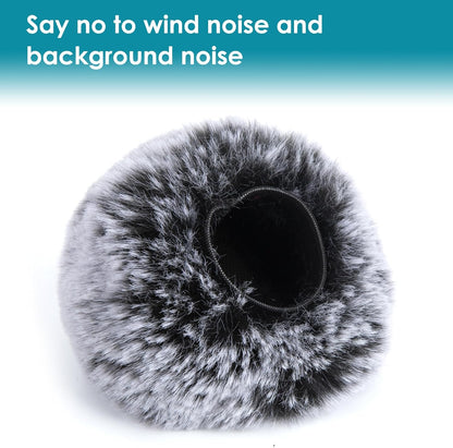 Anti-Pop Foam Filter in Windshield Fur for Blue Yeti Microphone, Blue Yeti Pro Micro anti Wind Cap (2 Packs)
