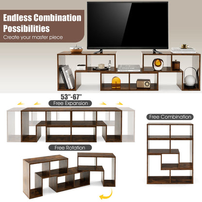 Stylish and Versatile Convertible TV Stand Set - Accommodates Screens up to 65 Inches