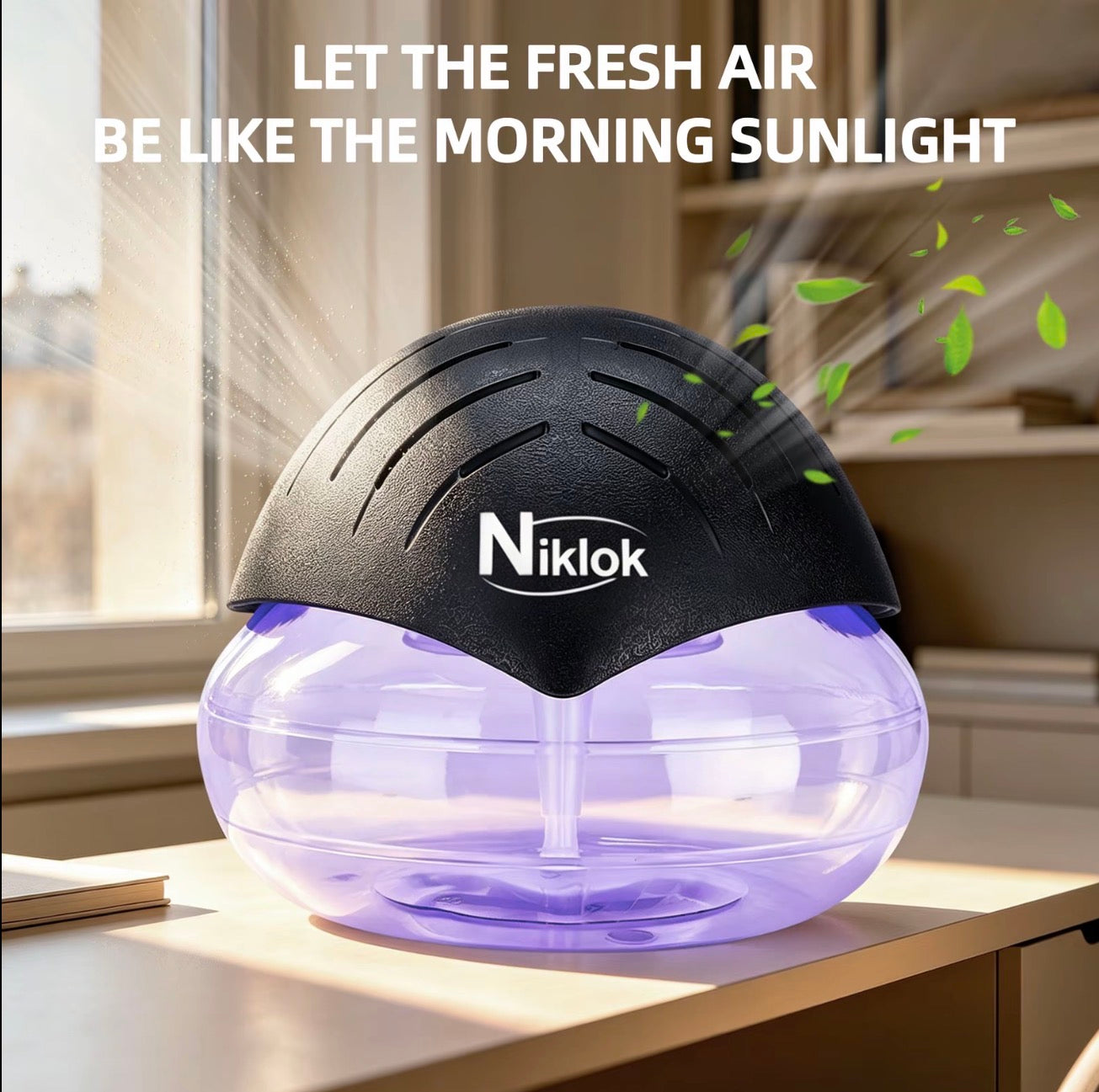 NIKLOK Water Filter Air Purifier Aromatherapy LED Night Light