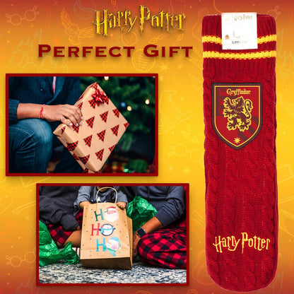 - Women'S Slippery Socks - Burgundy Gryffindor/Black Woolly Bed Socks - One Size Fits Women'S Size 5-8 - Official Merchandise