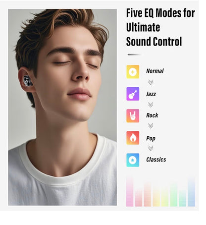 Wireless Earbuds Bluetooth 5.4 Smart Touch Screen 48H Playtime IPX7