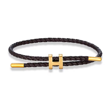 MKENDN Adjustable 3mm Red Braided Leather Bracelet for Men & Women Stainless Steel Jewelry Classic Simple Unisex Couple Gift