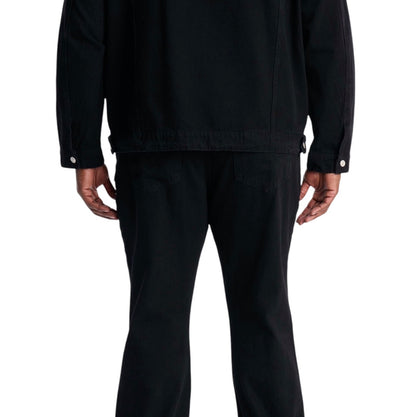 Stacked Slim Flare Iron Outlaw Slit Jeans Black