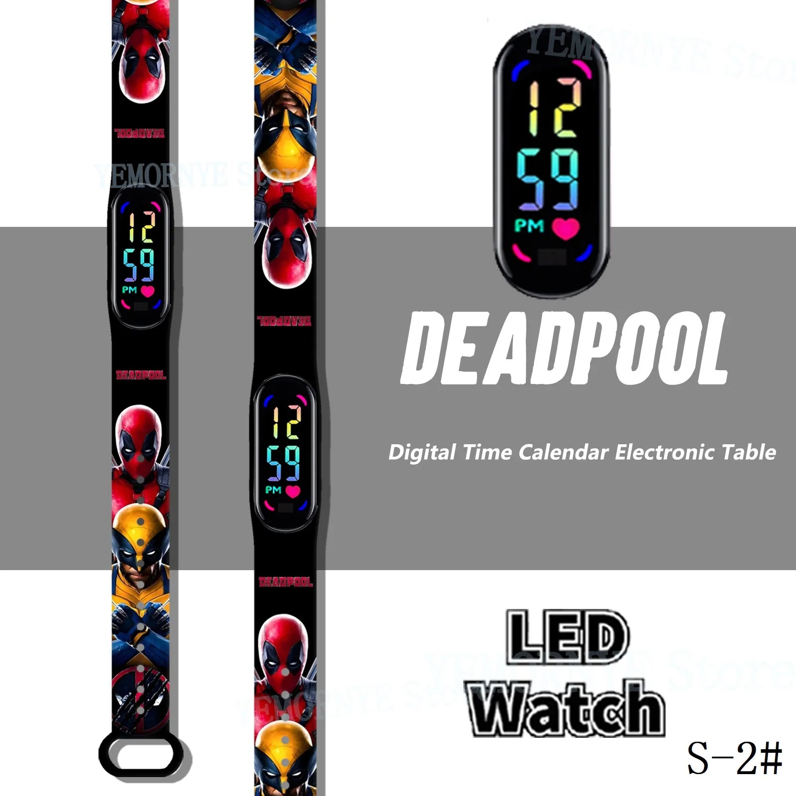Disney Spider Man Children'S Cartoon Anime Character Luminous Bracelet Watch LED Touch Waterproof Clock Sports Gifts Christmas H