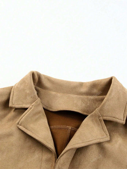 Astylish Women Western Wear Long Sleeve Fringe Open Front Faux Suede Moto Jacket Festival Outfit