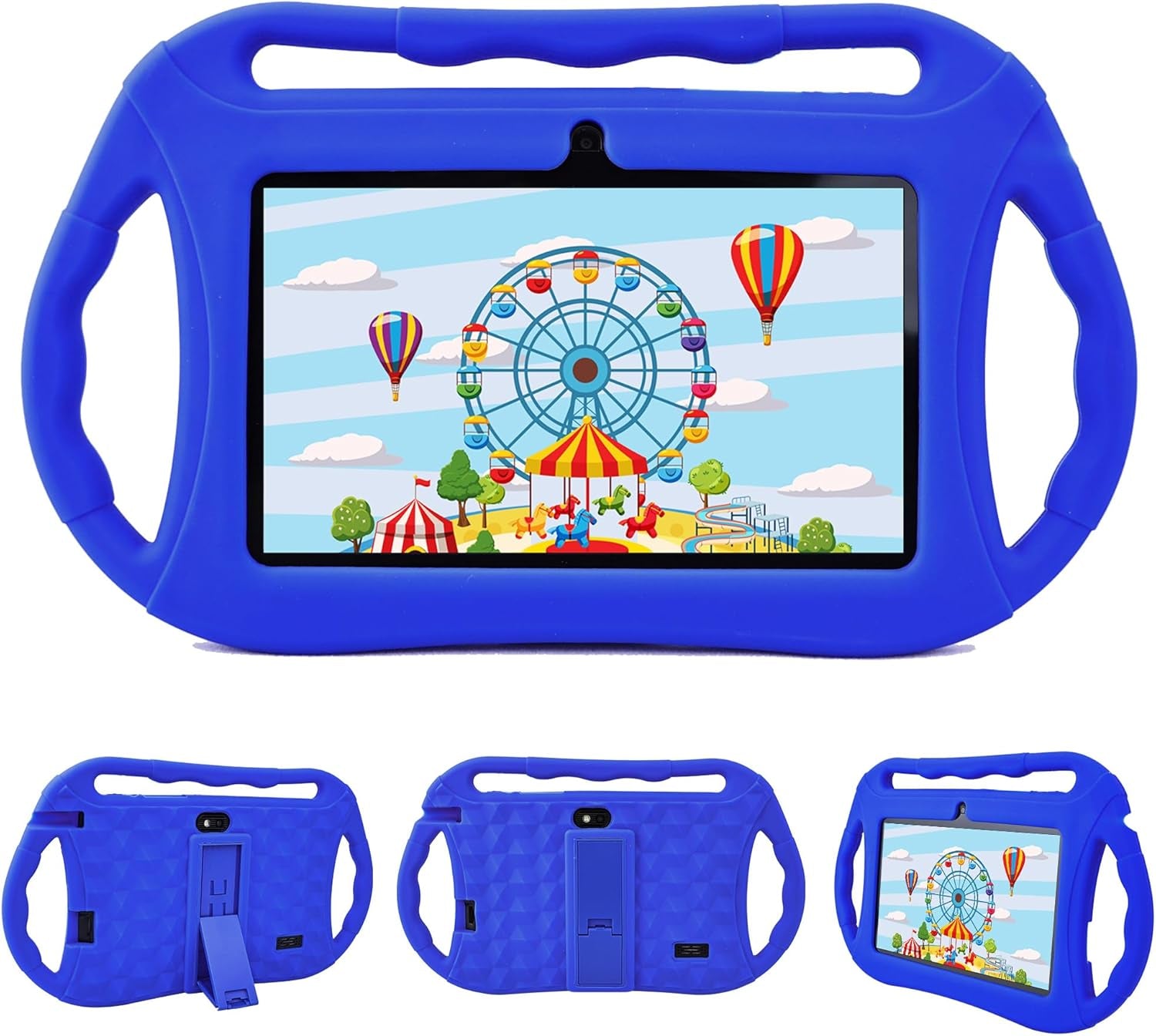 Kids Tablet for Toddlers 7 Inch Android 2GB+32GB, Wifi, GMS, IPS, Games, Android with Parental Control, Learning Educational Toddler Tablet with Silicone Case