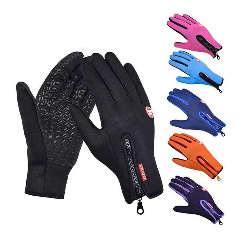 Winter Gloves Touch Screen Riding Motorcycle Sliding Waterproof Sports Gloves with Fleece