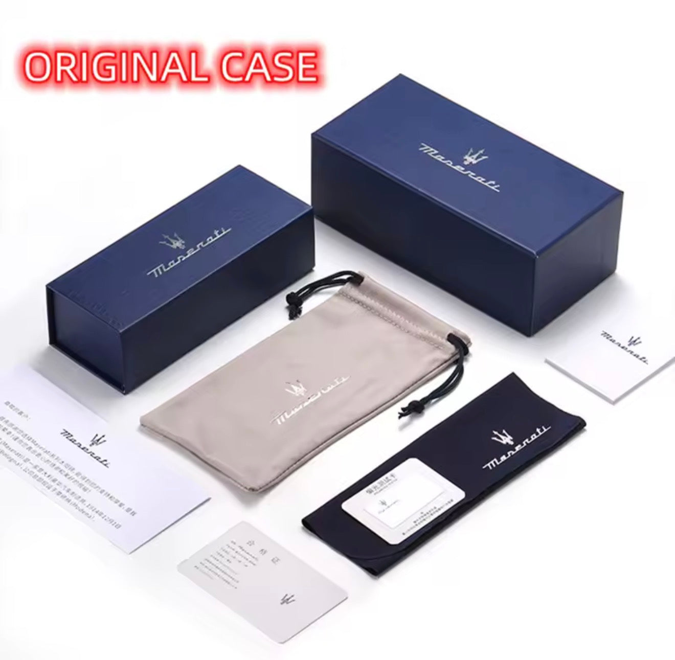 MASERATI Sunglasses New Fashion goggles Stylish Unframed Metal rimmed Shades for Men Women Cool Pose Trendy Design 10785