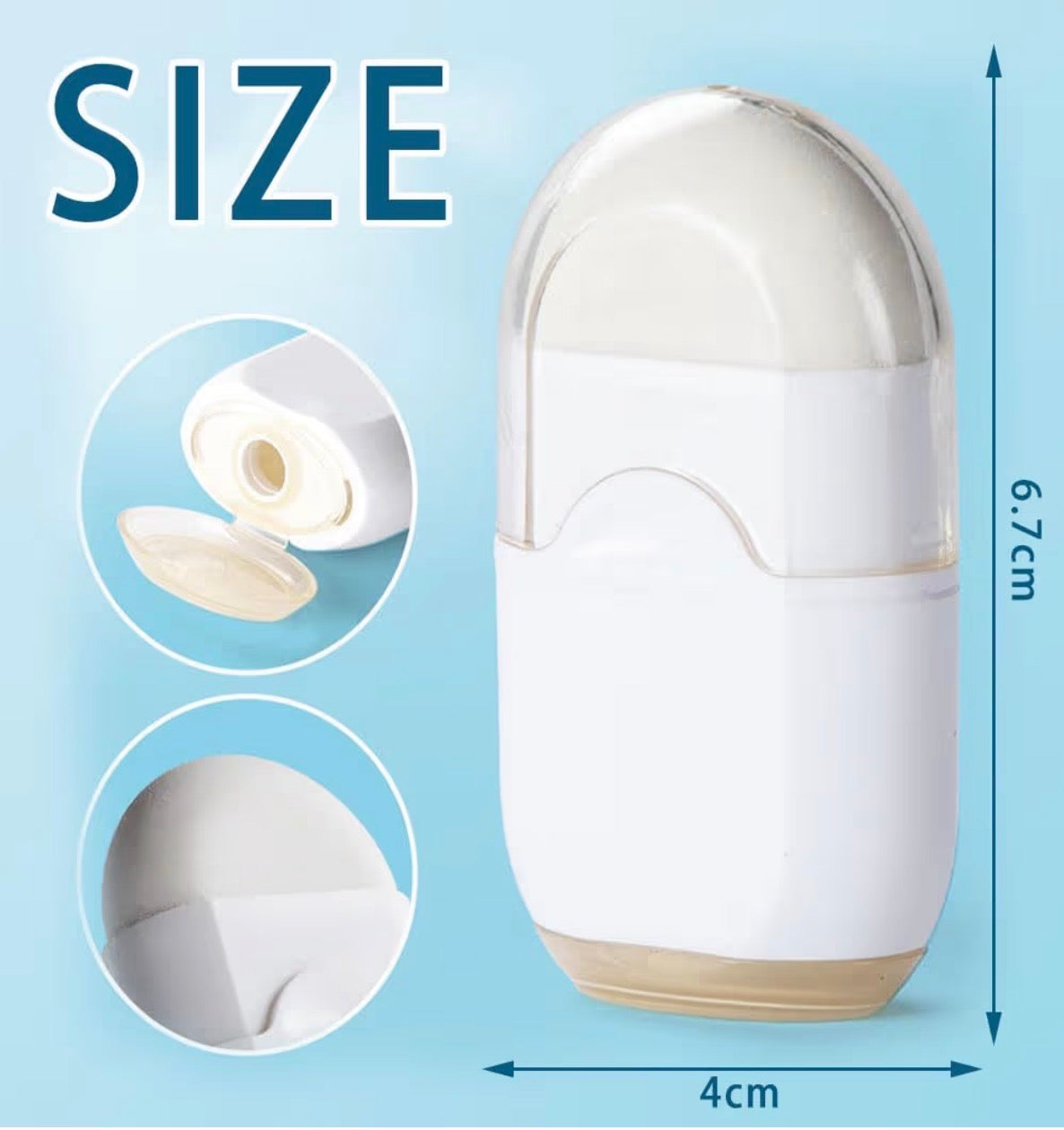 2 Pcs Mini Pencil Sharpener with Eraser & Container White