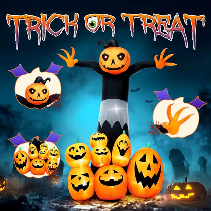 Warmiehomy 8.8FT Halloween Inflatable Giant Pumpkin Ghost