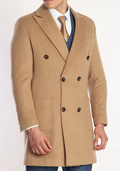 ICONY Scarface III - Camel Double Breasted Overcoats by , London