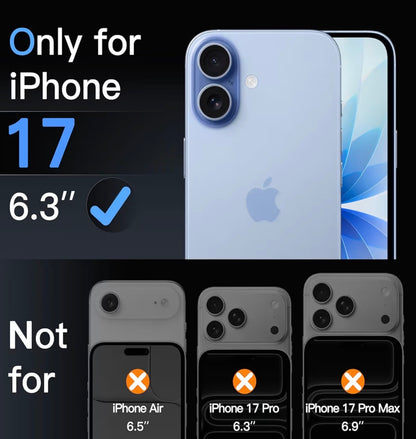 JETech iPhone 17 Screen Protector 3 Pack 9H Tempered Glass
