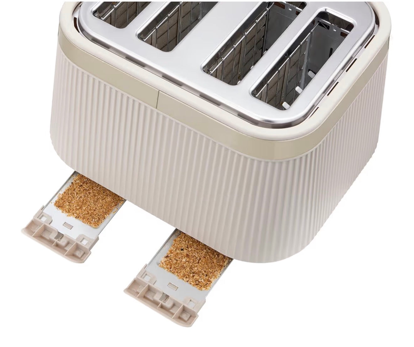 Russell Hobbs 4 Slice Toaster [1960W, Frozen/Cancel/Reheat function with Indicator light] Brontë Stone (Extra wide slots, 6 Browning levels, Lift & Look function, Lift high feature) 26771