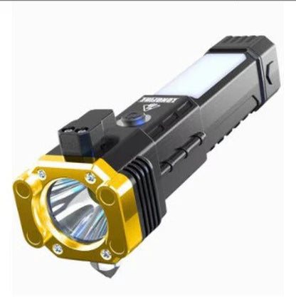 Car Safety Hammer Multifunctional Charging Power Work Light Emergency Fire Self-Rescue Breaking Window Self-Defense Flashlight