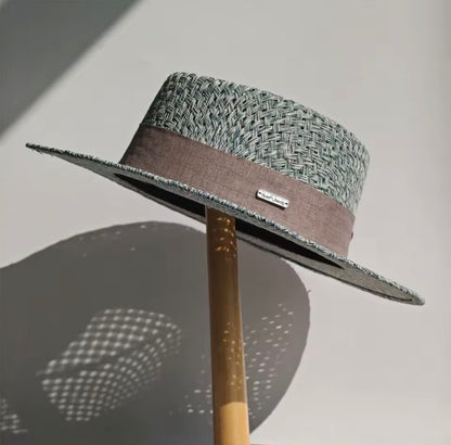 2026 Beach Straw Hat for Women Wide Brim UV Protection Boater Style Summer Hat