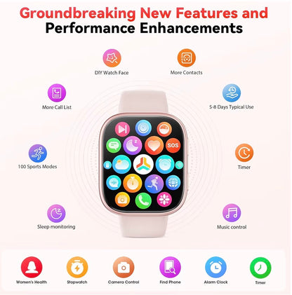 2026 Smart Watch 1.83 HD Bluetooth Calling 120+ Sports Modes Android iOS