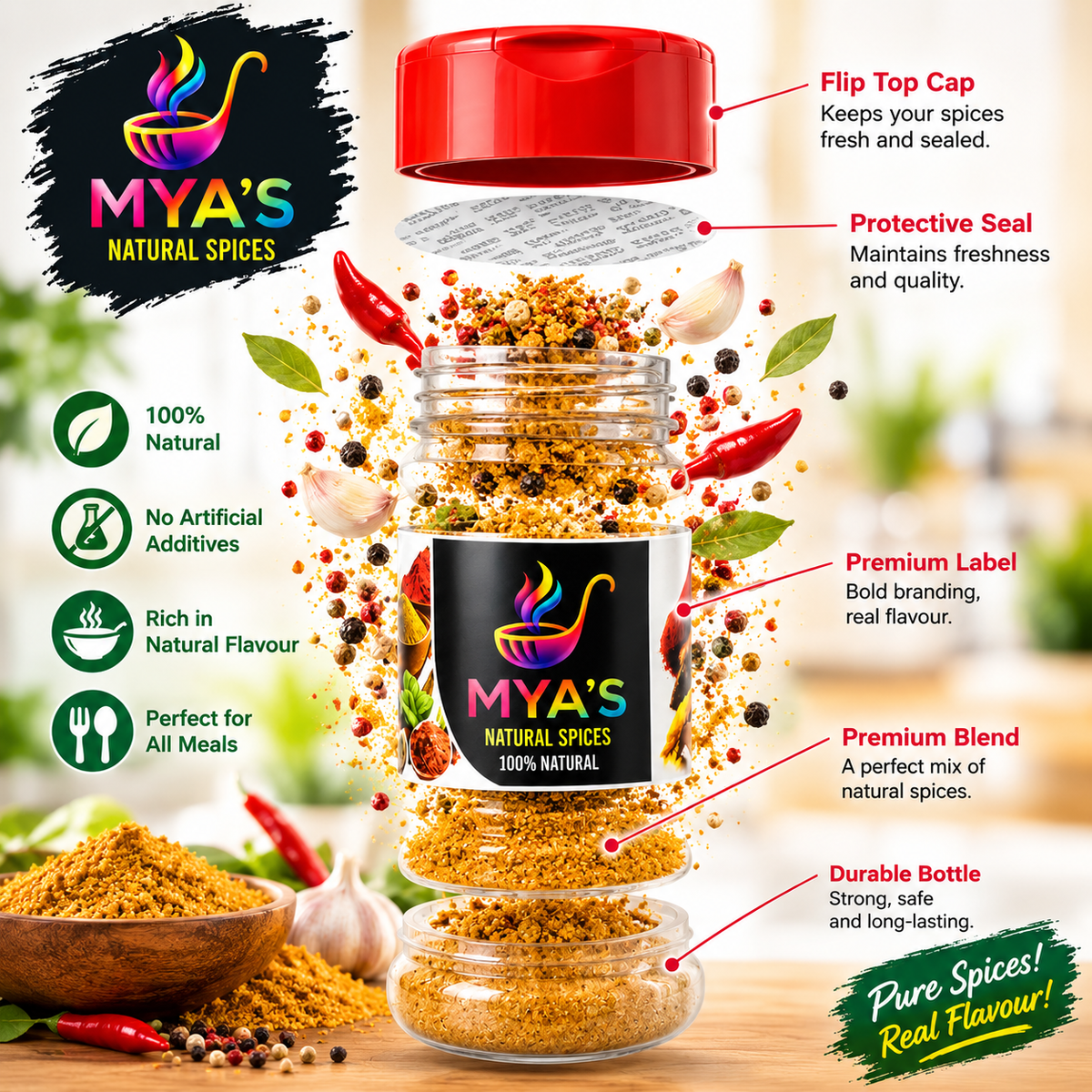 MYA’S Natural Spices – Premium All-Purpose Seasoning