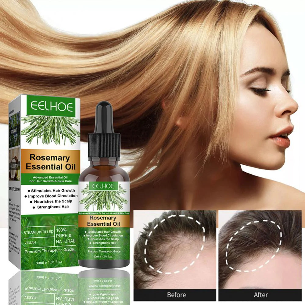 Rosemary Hair Growth Serum anti Hair Loss Products Fast Regrowth Essential Oil Repair Scalp Frizzy Thinning Damaged Hair Care