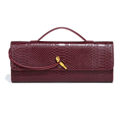 Luxury Design Top-Handle Bag for Women Evening Handbag Long Purse, Crocodile Pattern Crossbody Shoulder Bags Fashionable Outfits