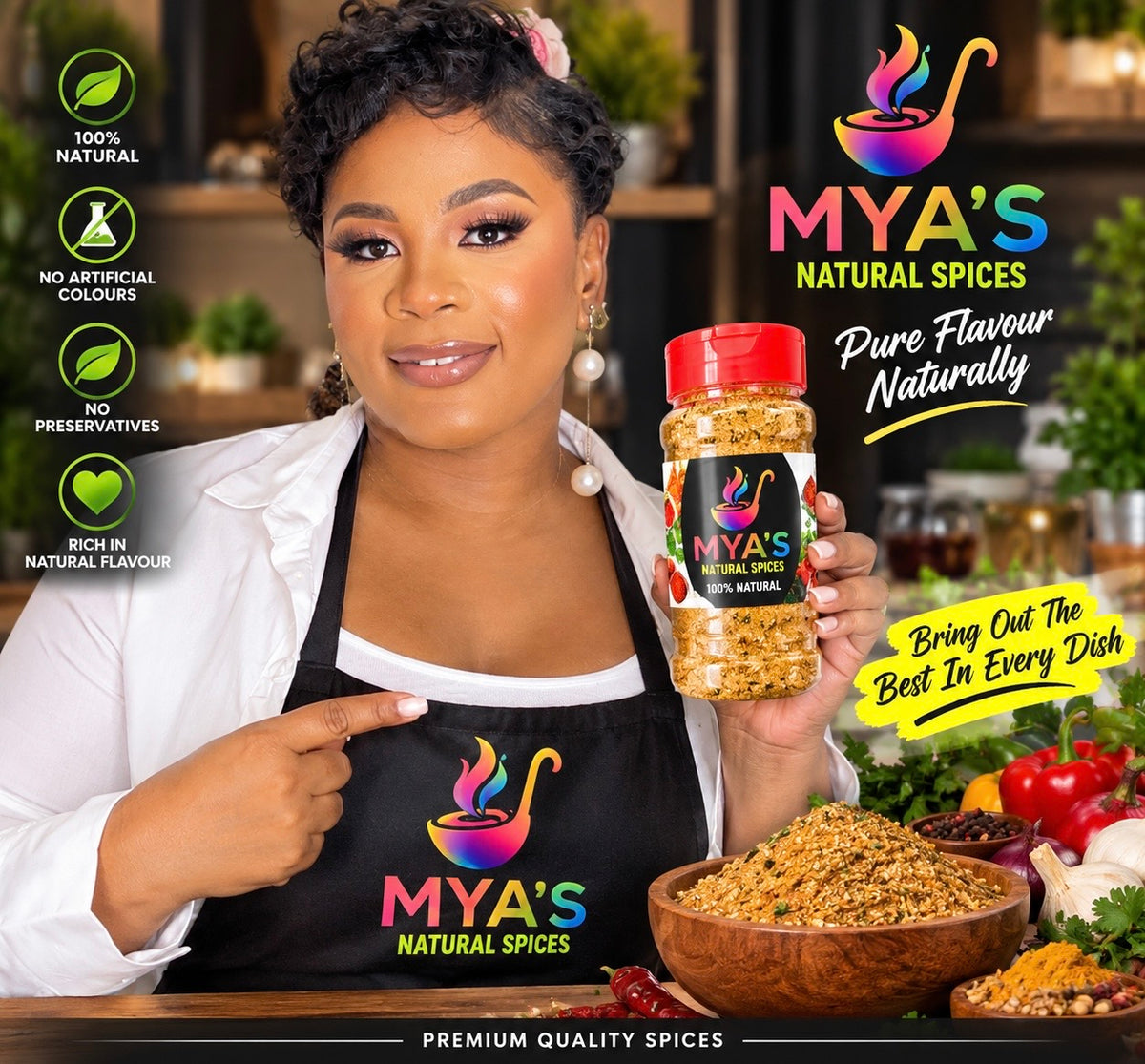 MYA’S Natural Spices – Premium All-Purpose Seasoning