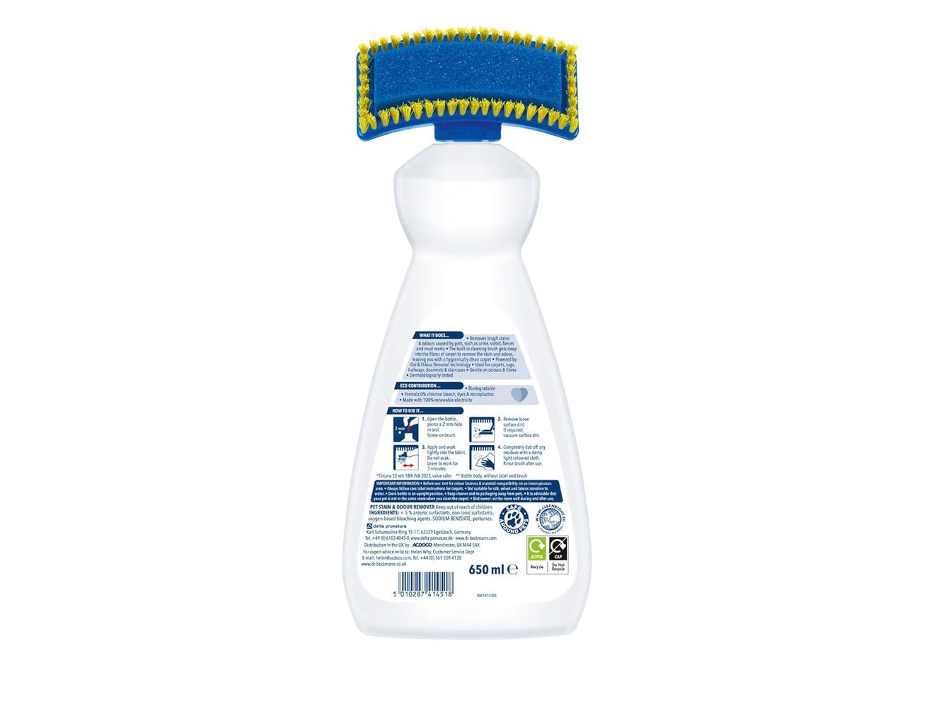 Dr. Beckmann Pet Stain & Odour Remover 650ml