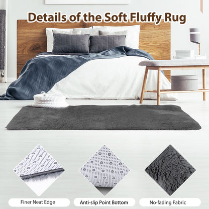 Modern Soft Shag Area Rug 120 cm x 180 cm with Non-Slip Grip Dots