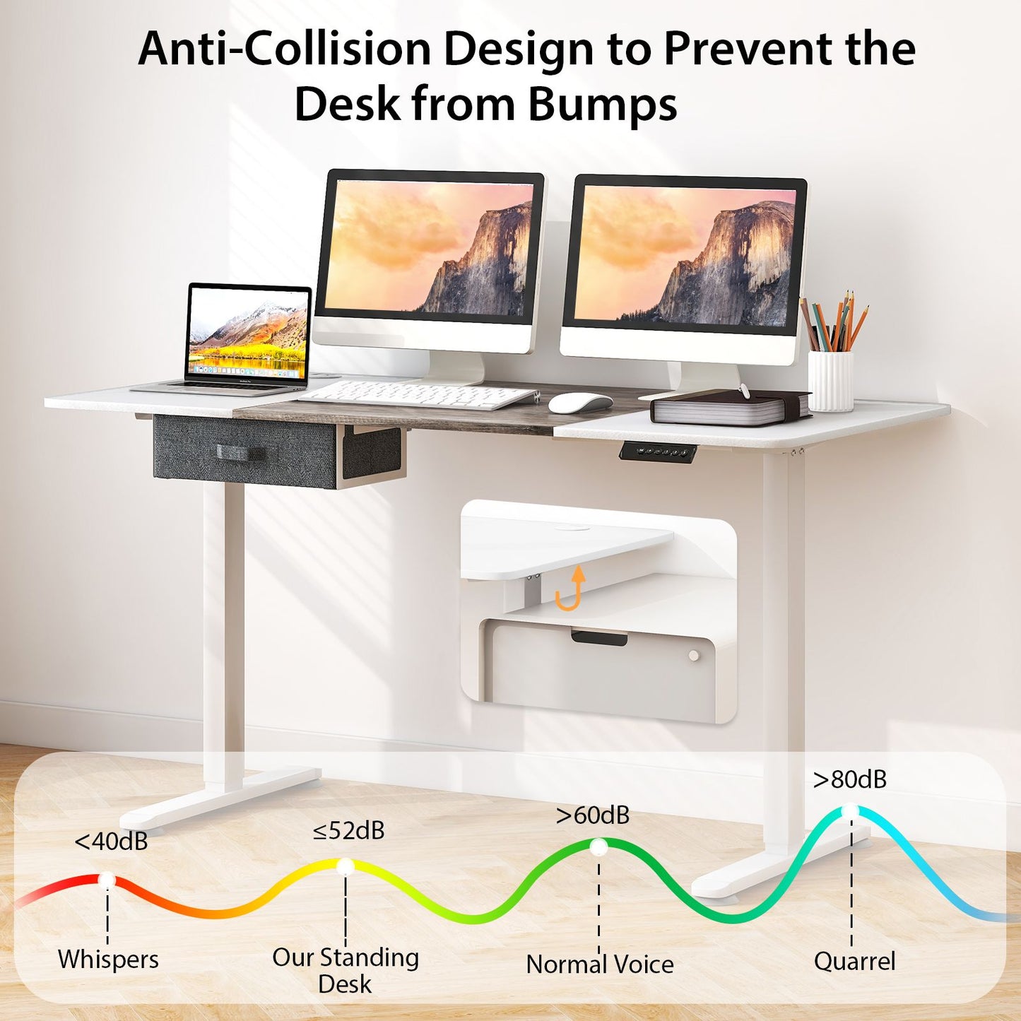 Electric Height-Adjustable Standing Desk with Integrated USB Charging: Enhance Your Workspace Comfort and Productivity