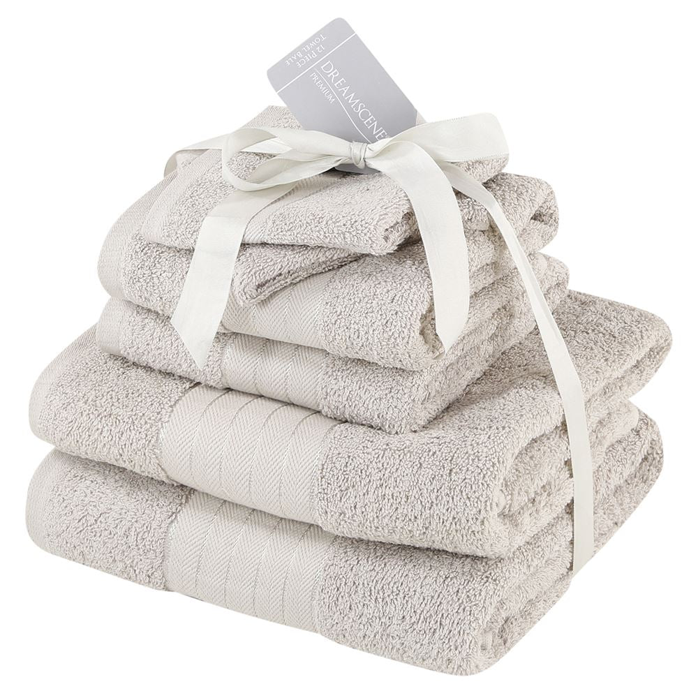 Luxury Dreamscene 100% Cotton Towel Set - Ultra Soft Bath, Hand, and Face Cloths for Ultimate Comfort