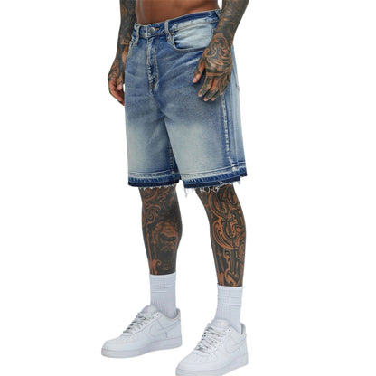 Run Around Relaxed Denim Shorts Medium Wash