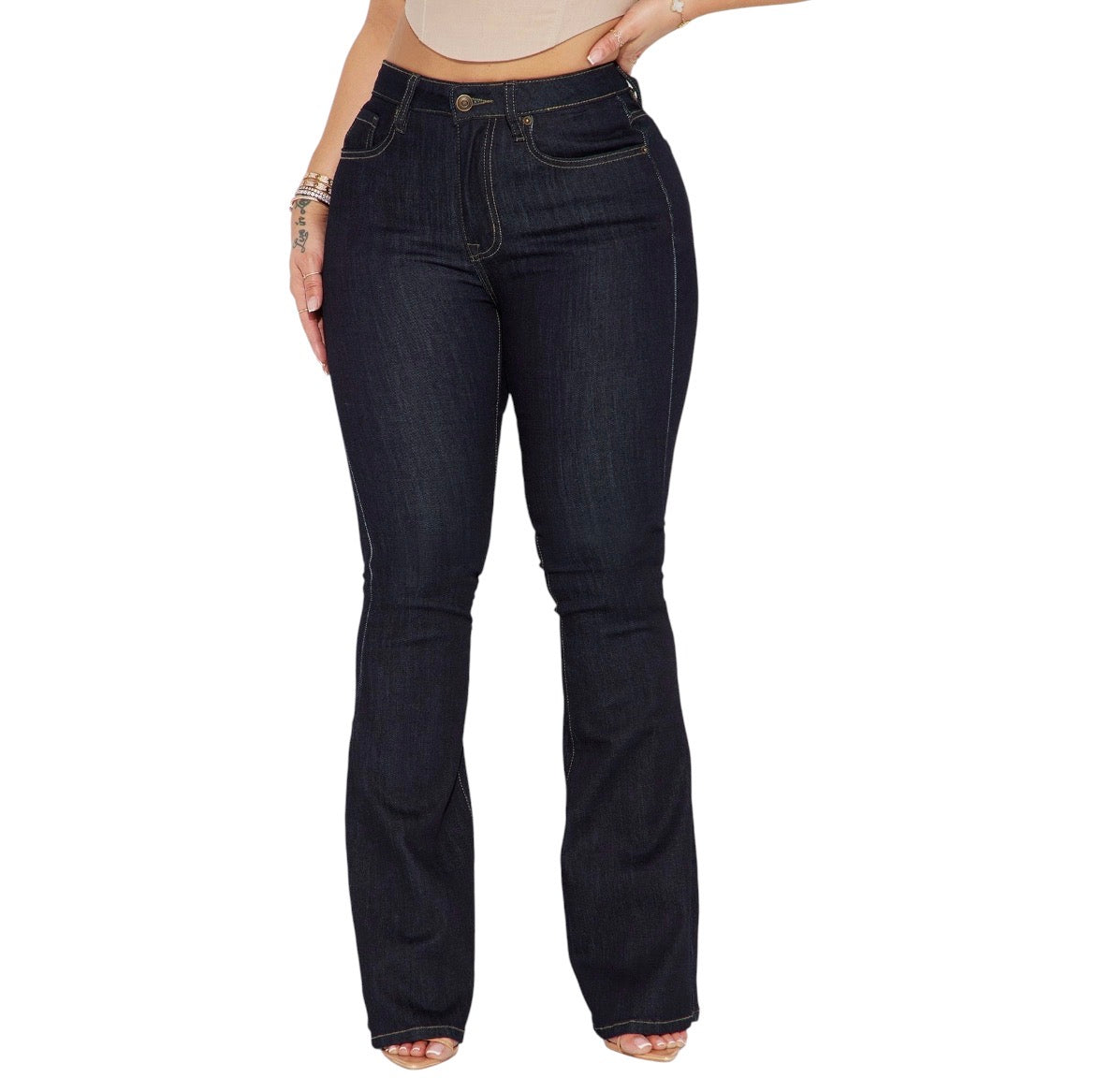 Milana Sculpting Stretch Flare Jeans Dark Wash