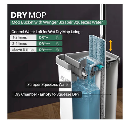 JOYMOOP Mop and Bucket with Wringer Set