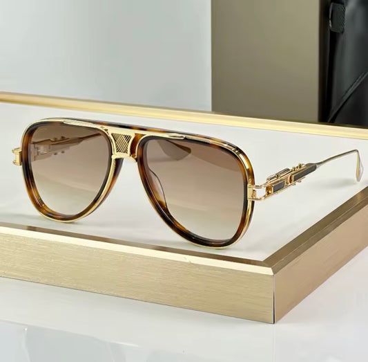 Classical Designer GRAND-DECADE Sunglasses for Men Women Alloy Gradient Top Quality Brand Design UV400 Optical Glasses with Case