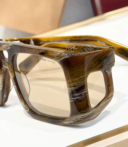 JMM-WINDSOR Rectangular Sunglasses Thick Acetate Double Bridge High Quality UV400 Gift Men Women