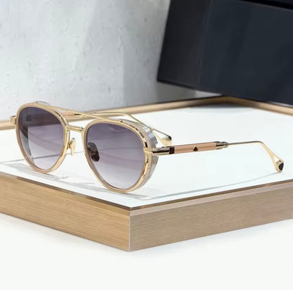 MAYB-PADKYLOB Luxury Round Metal Sunglasses