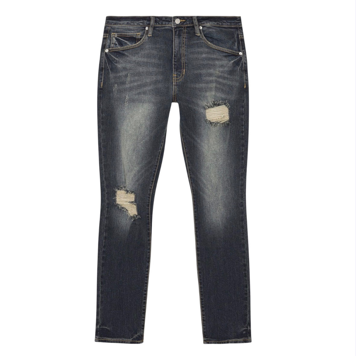 Day To Day Distressed Slim Jeans Dark Wash