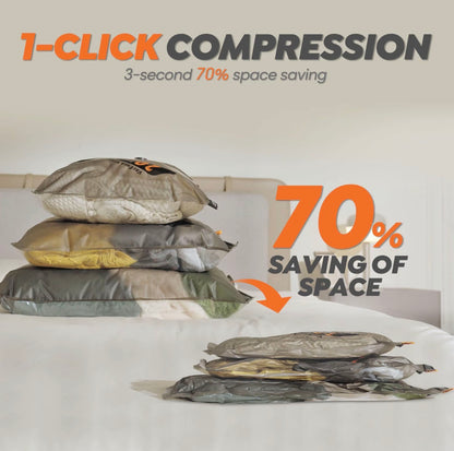 Vacbird Vacuum Compression Storage Bags with Rechargeable Electric Pump