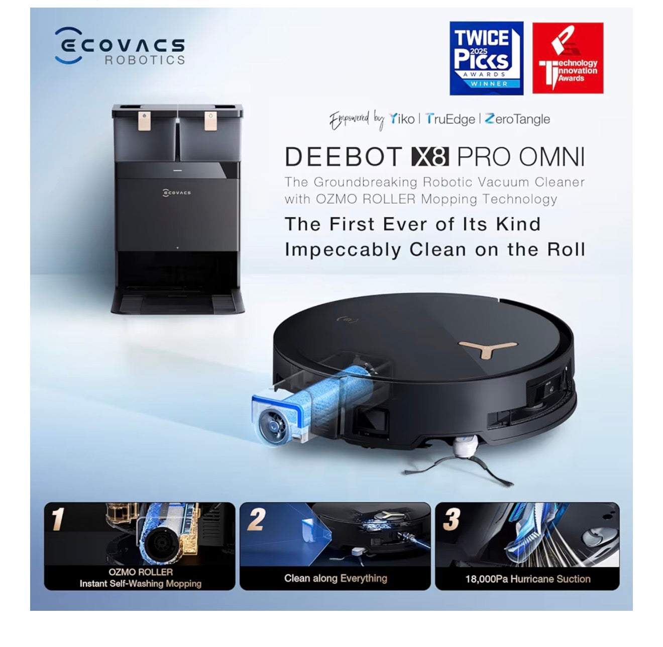 ECOVACS DEEBOT X8 PRO OMNI Robot Vacuum & Mop