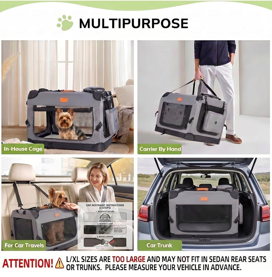 Morpilot Foldable Pet Carrier Large Dog Cat Travel Bag