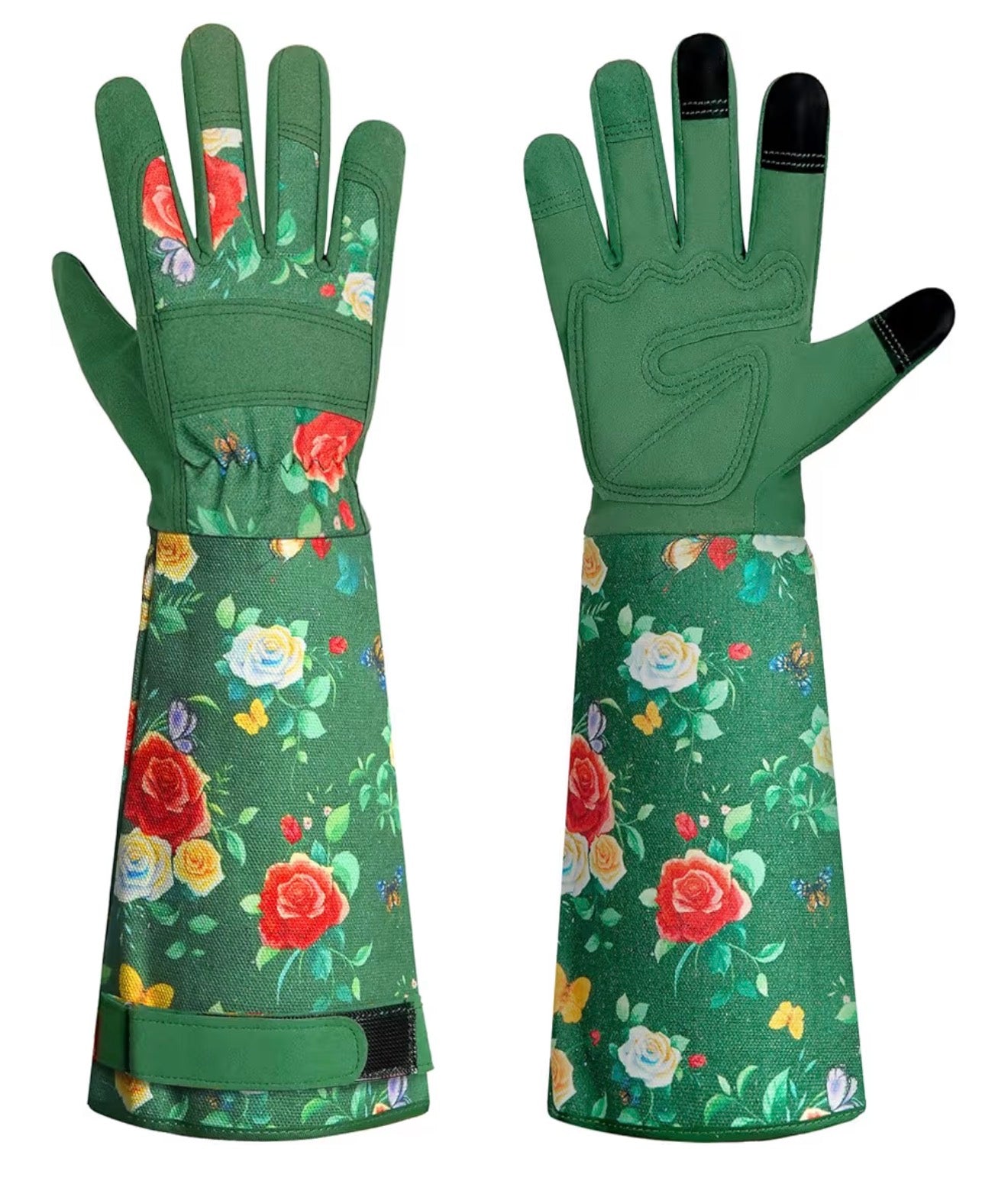 DLY Thorn-Proof Leather Gardening Gloves for Women with Forearm Protection