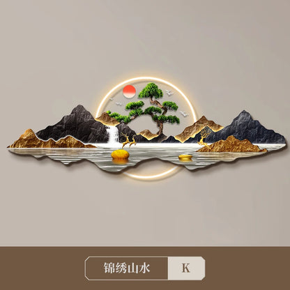 Light Luxury Clock Wall Chinese Modern Fashion Living Room Decorative Wall Watch Interior Design Horloge Murale Wall Decor