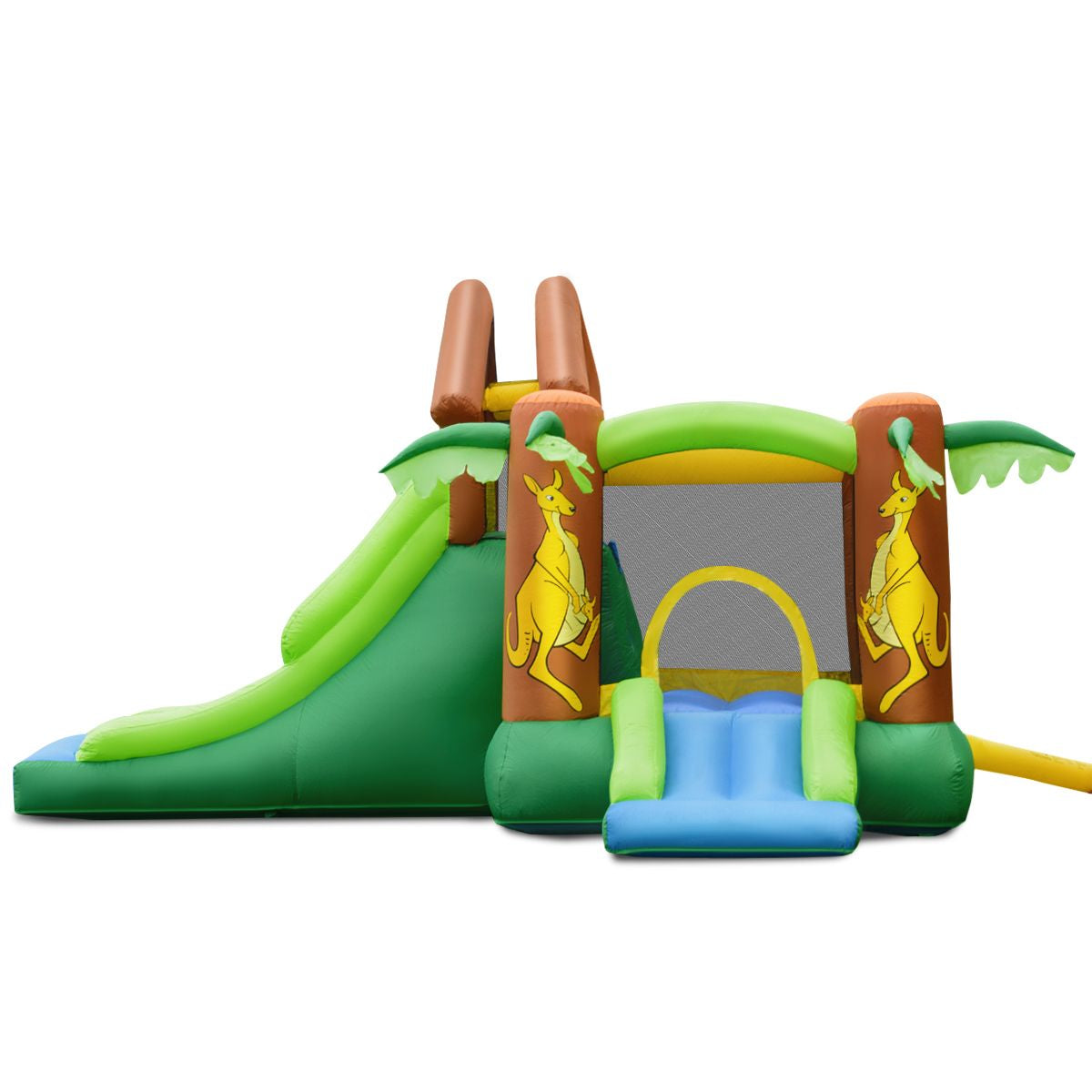 Professional Inflatable Bounce House Featuring Slides, Climbing Wall, and Air Blower