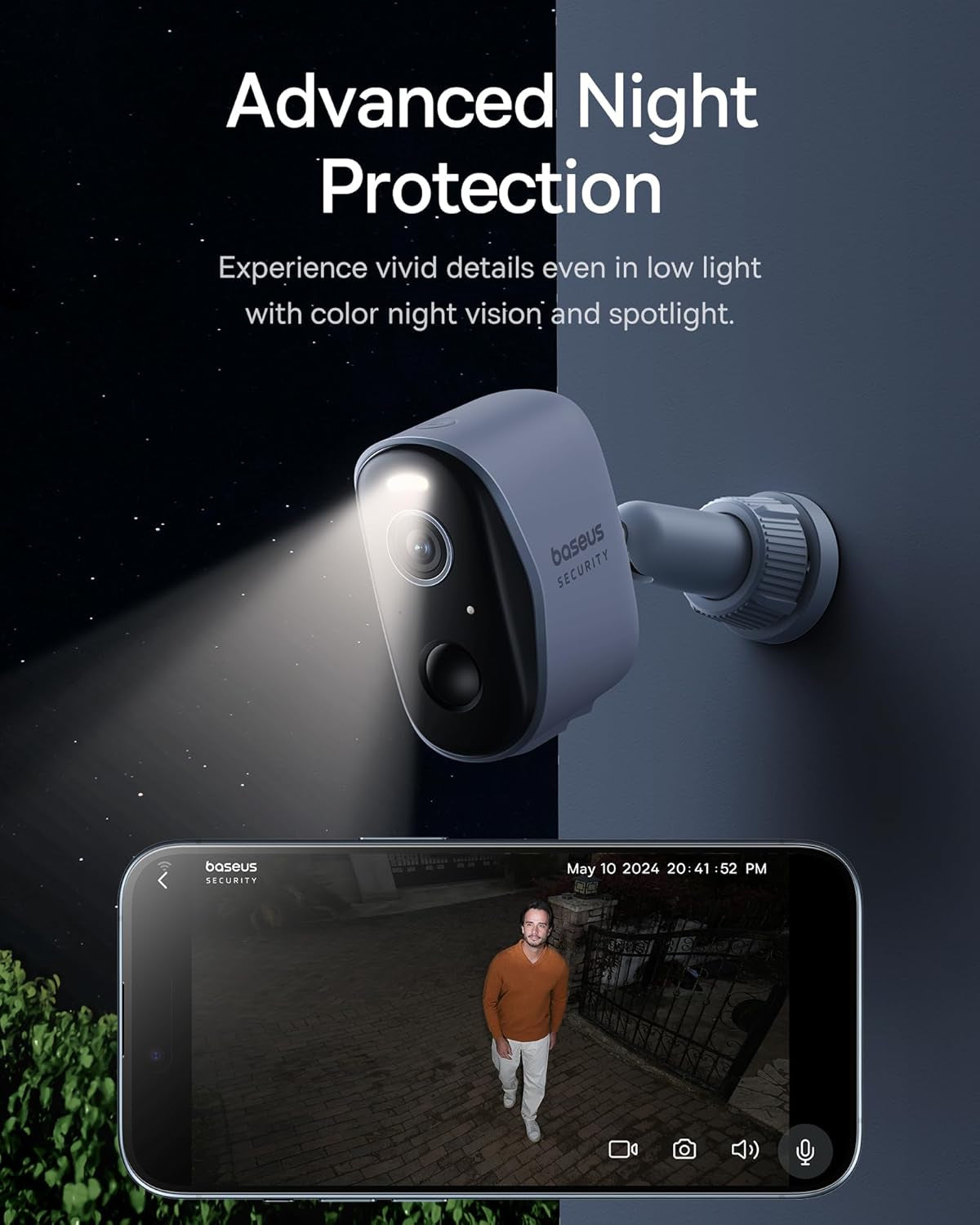 Security Camera Outdoor Wireless True 2K Clarity, No Monthly Fee, 16TB Expandable Local Storage, 210-Day Battery Life, Spotlight & Alarm, Works with Alexa and Google Home - N1 2-Cam Kit
