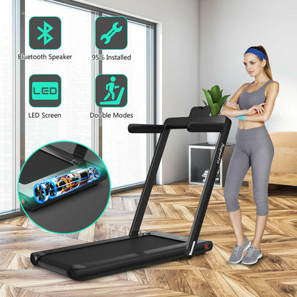 Folding Electric Treadmill with Bluetooth Connectivity (1-12 KPH)