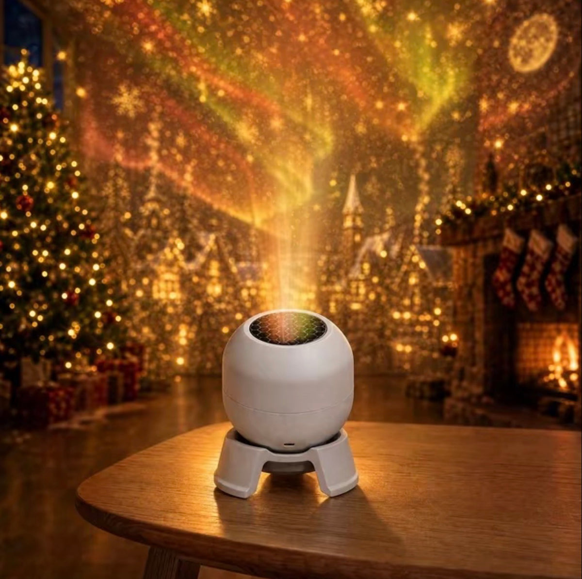 LED Christmas Snowflake Projector Light Moving Outdoor Indoor Decoration